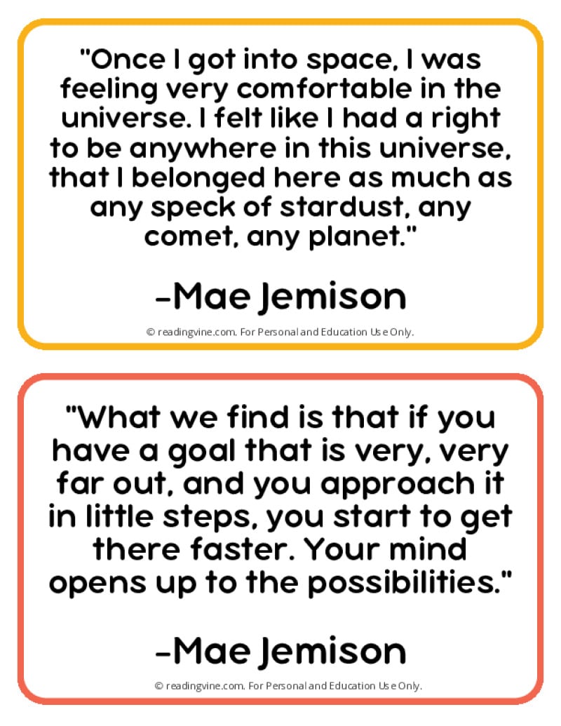 Printable Famous Quotes by Mae Jemison