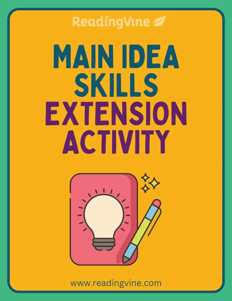 Main Idea Skills Extension Activity Image ReadingVine
