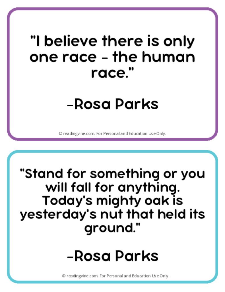 Rosa Parks Quotes Page Two Printable