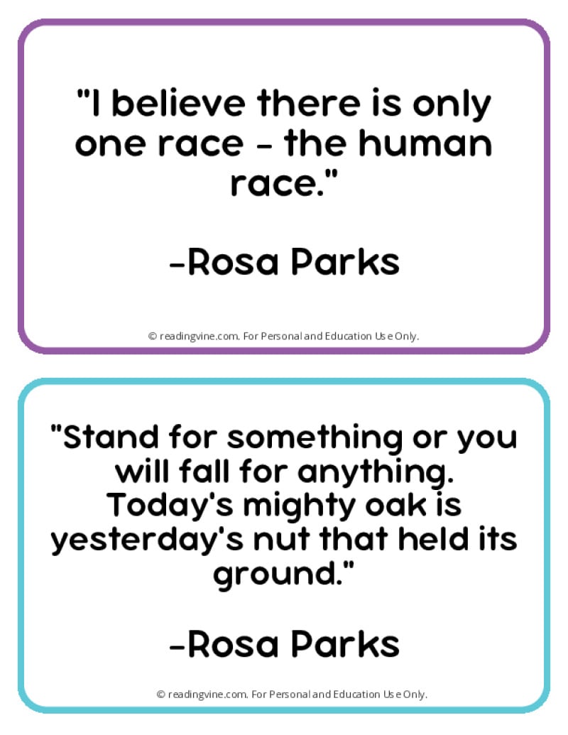 Rosa Parks Quotes Page Two Printable