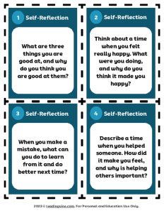Self Reflection Task Cards