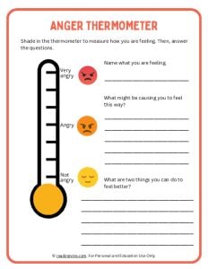 Anger Thermometer Printable Image ReadingVine Anger Thermometer Printable Image ReadingVine