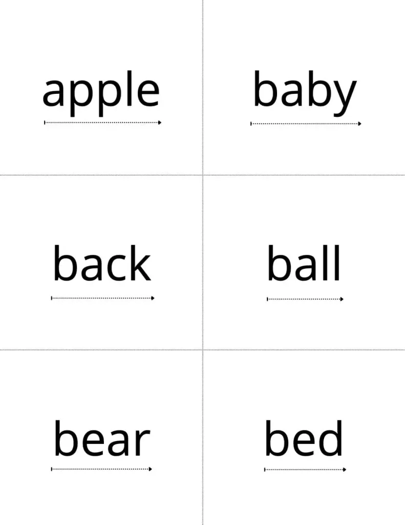 Noun Dolch Sight Words Flashcards 1-16 Four Per Worksheet