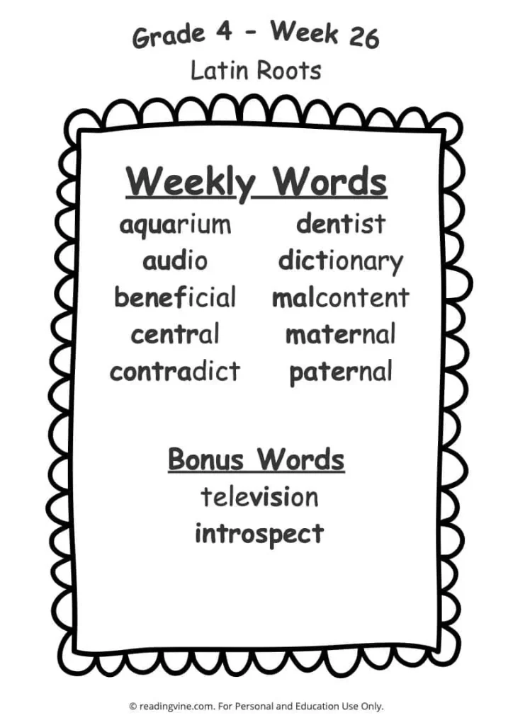 Fourth Grade Spelling Words Week 26-F-image