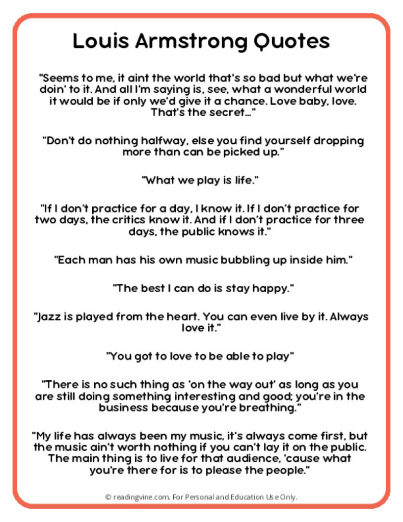 Louis Armstrong Quotes
