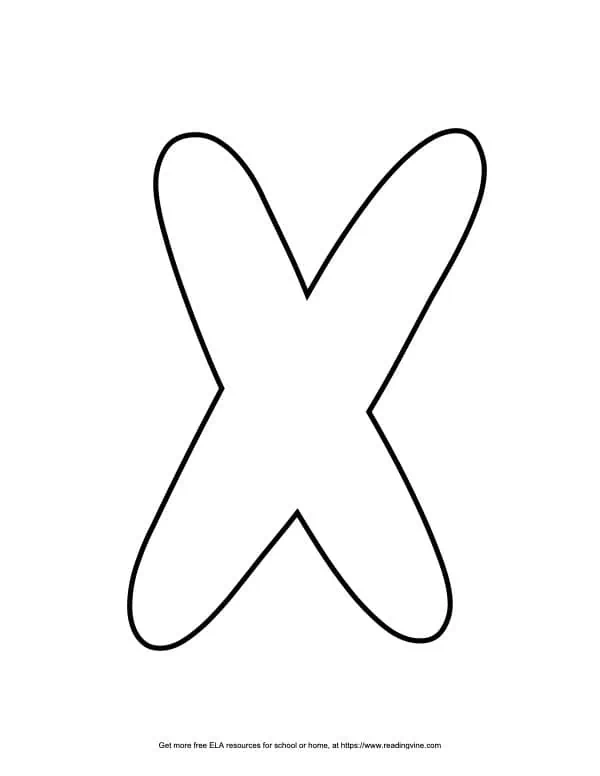Round Capital Bubble Letter X