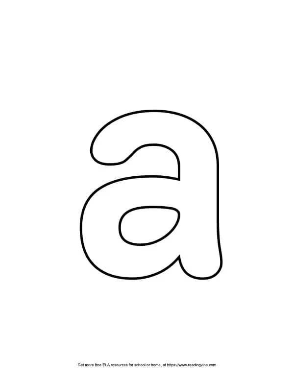 Round Lowercase Bubble Letter A