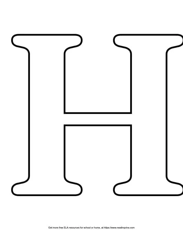 Serif Capital Bubble Letter H
