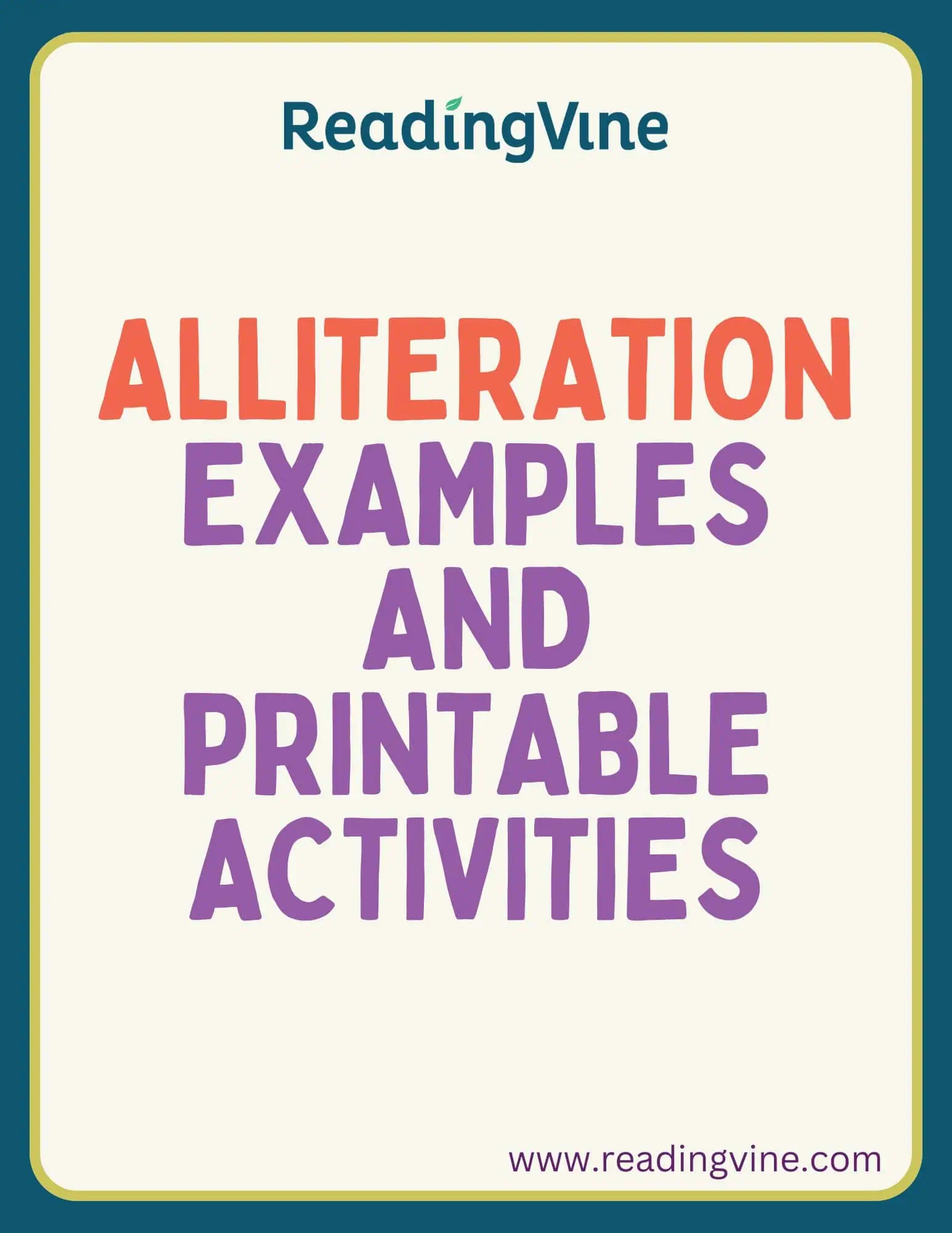 Alliteration Examples and Printable Activities Image