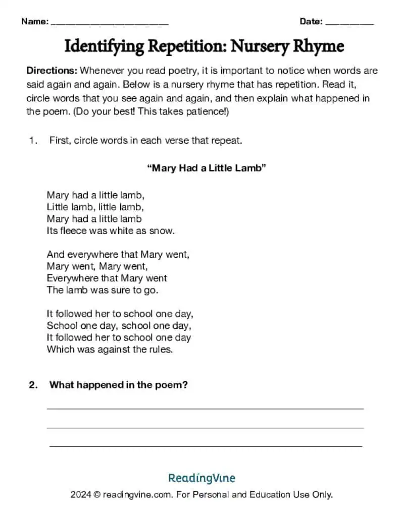 Identifying Repetition Activity Image