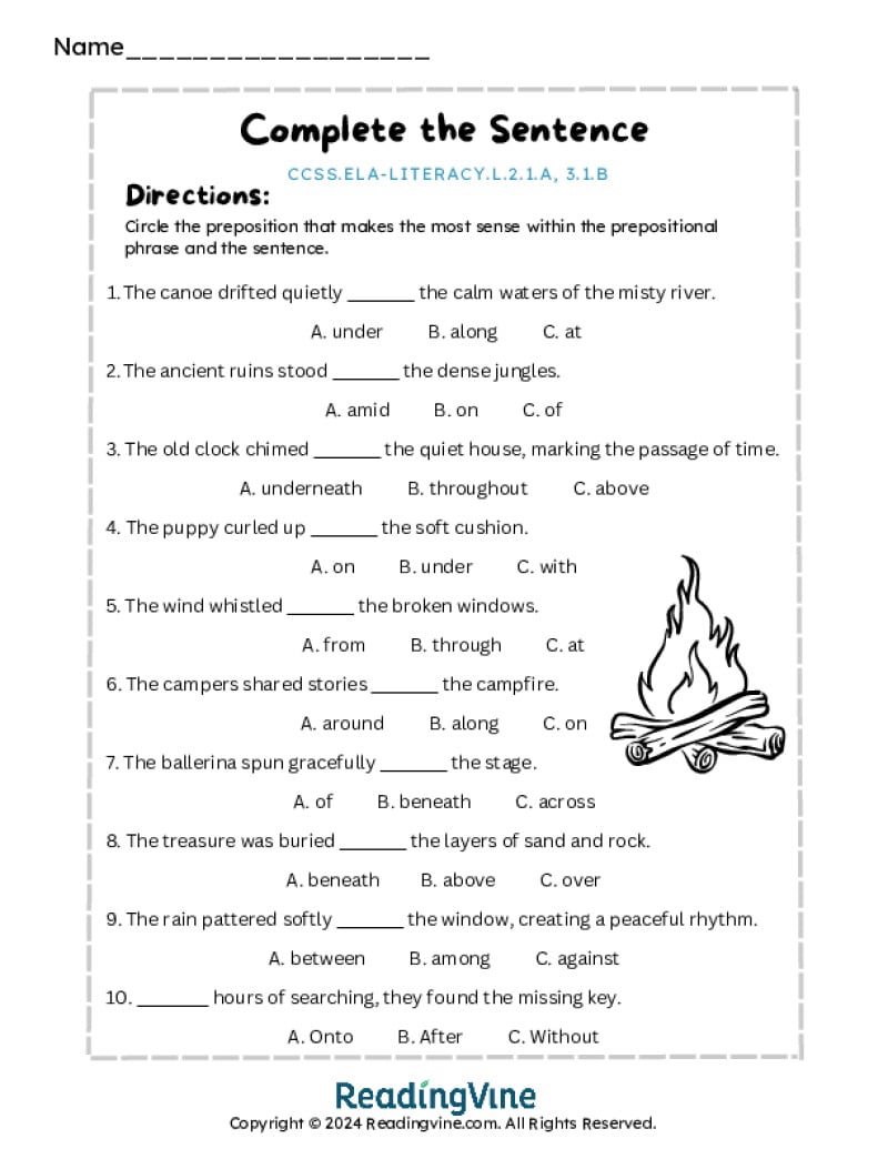 Complete the Sentence Activity