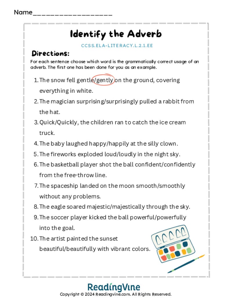 Identify the Adverb