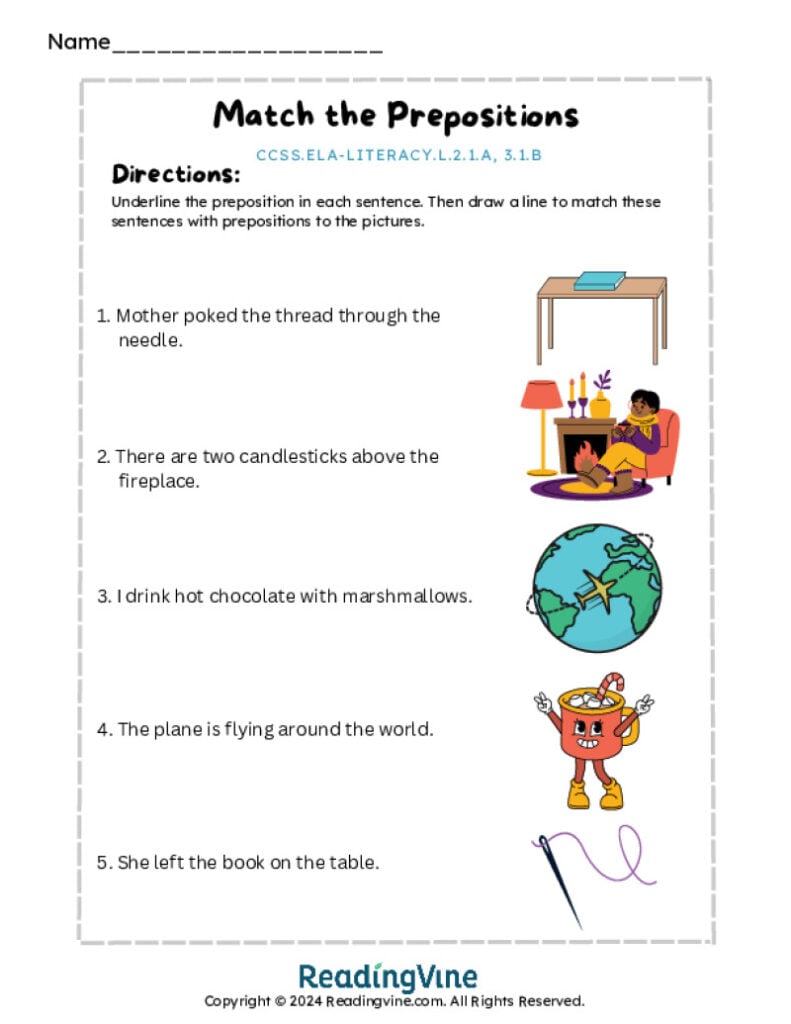 Match the Prepositions