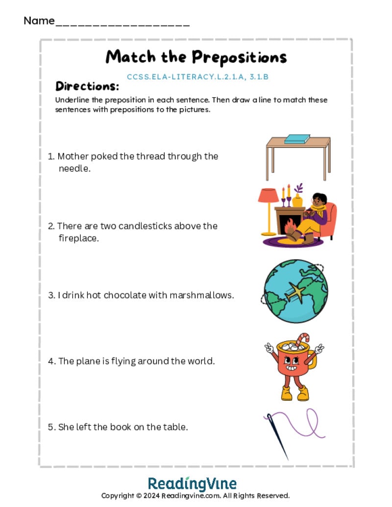 Match the Prepositions