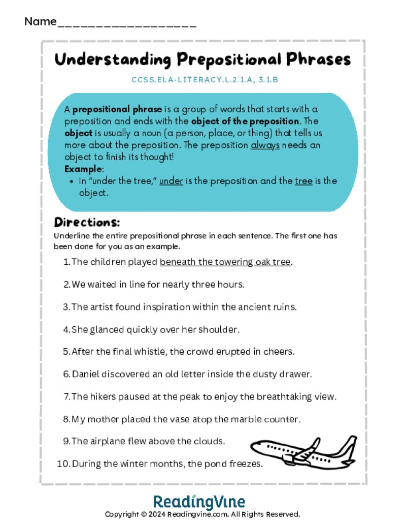 Understanding Prepositional Phrases