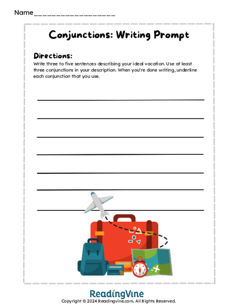 Describe Your Ideal Vacation Using Conjunctions