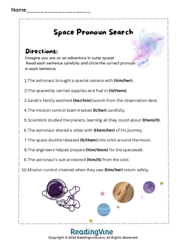 Outer Space Pronoun Search