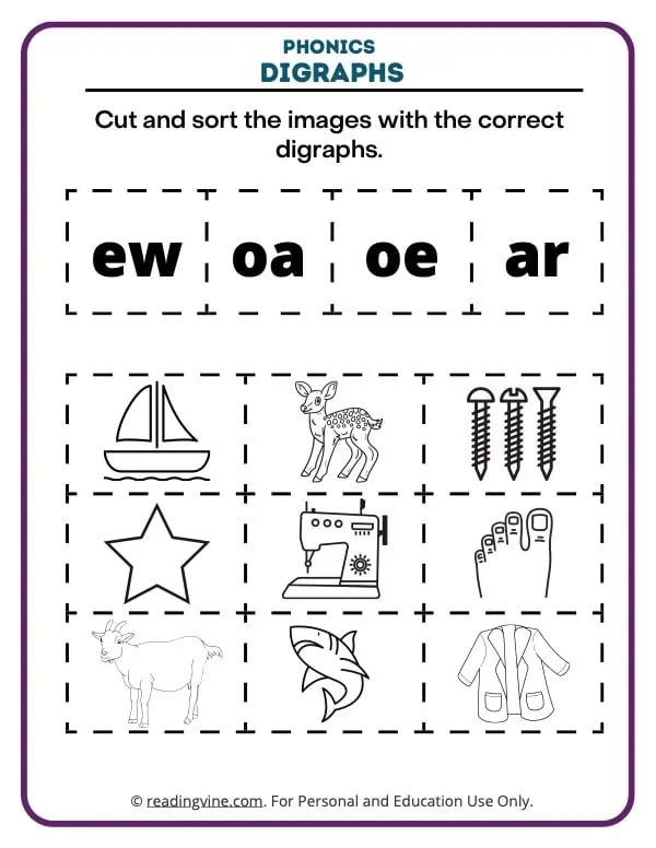 Cut and Sort The Digraphs - Activity 5