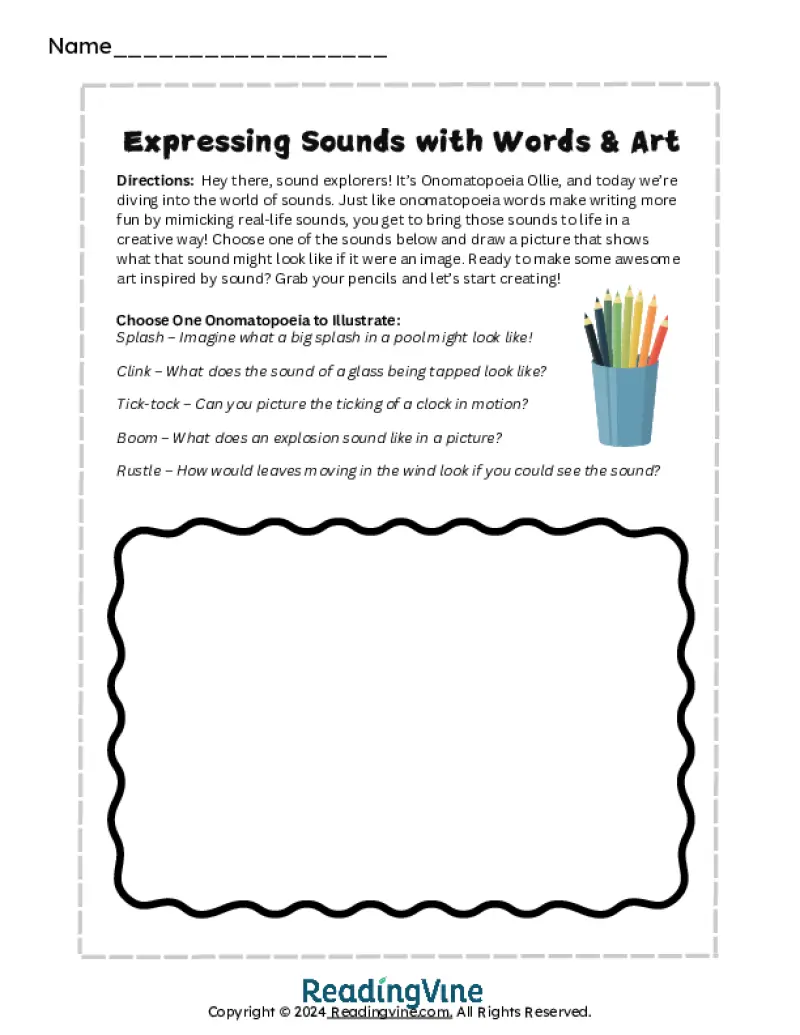 Expressing Sounds With Words and Art Activity