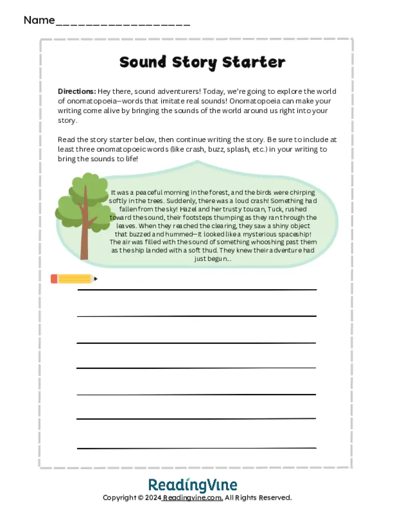 Onomatopoeia Storytelling Activity