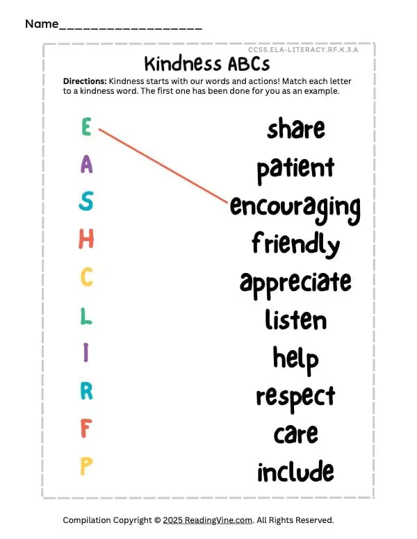 Kindergarten Matching Activity - Letter Matching