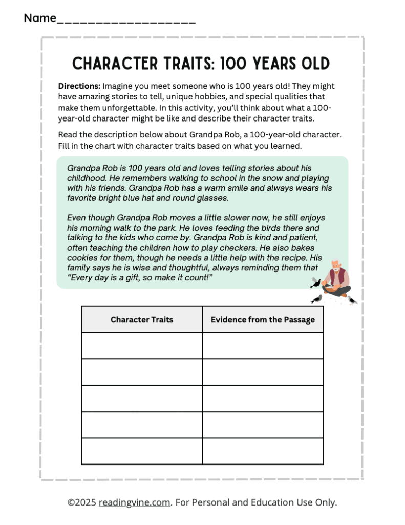100th Day of School Activities Comprehension Cause and Effect