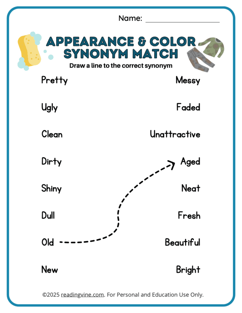 Appearance and Color Synonym Match