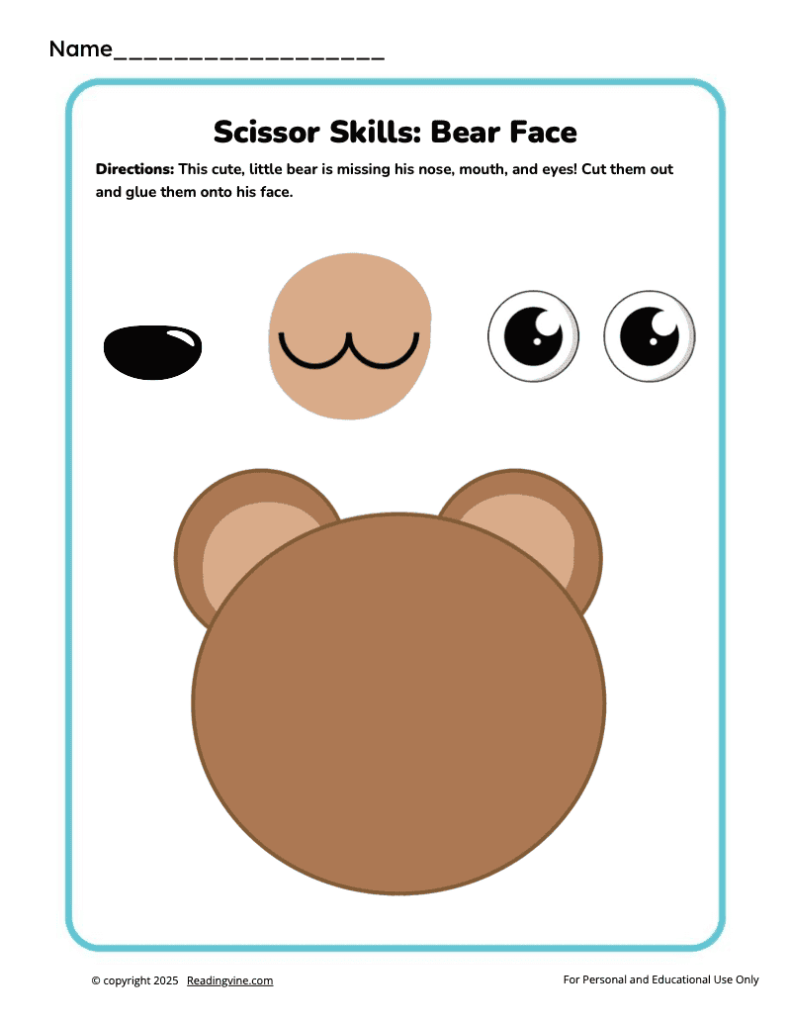Bear Face Scissor Skills