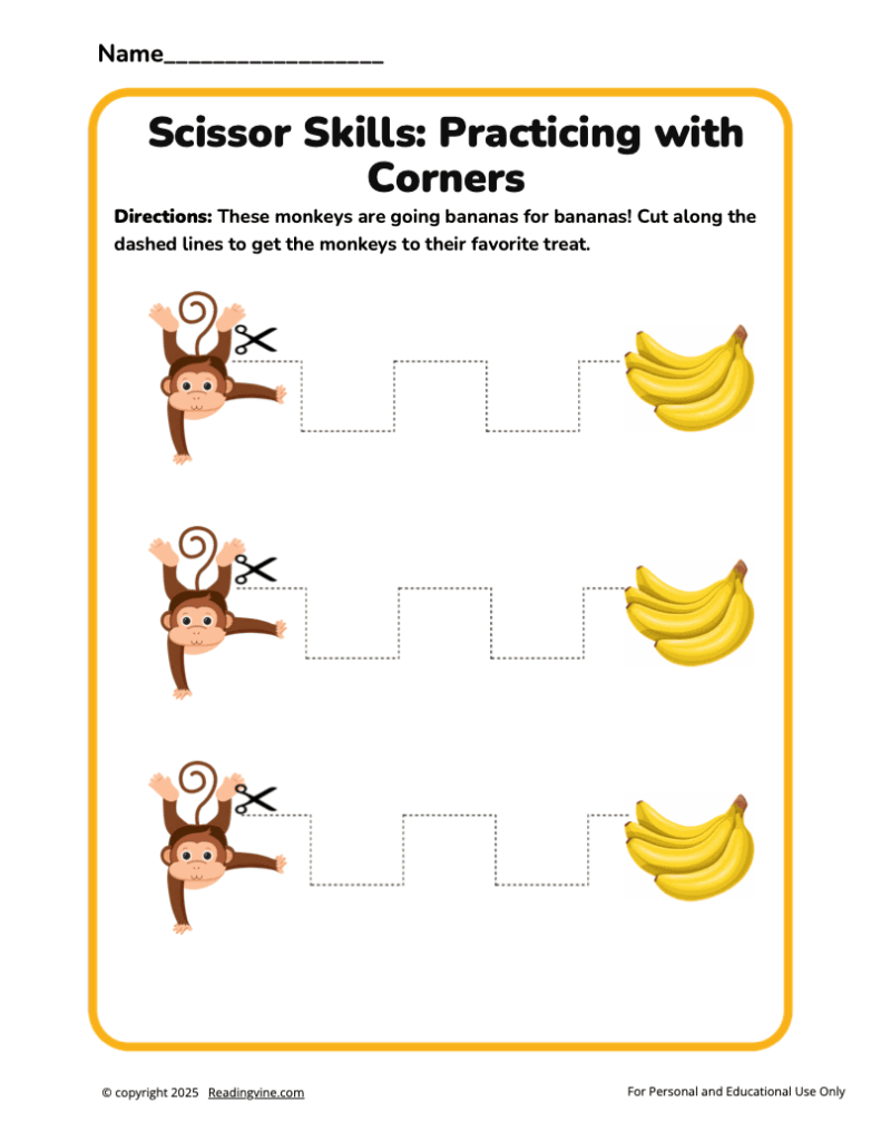 Practicing with Corners Scissor Skills