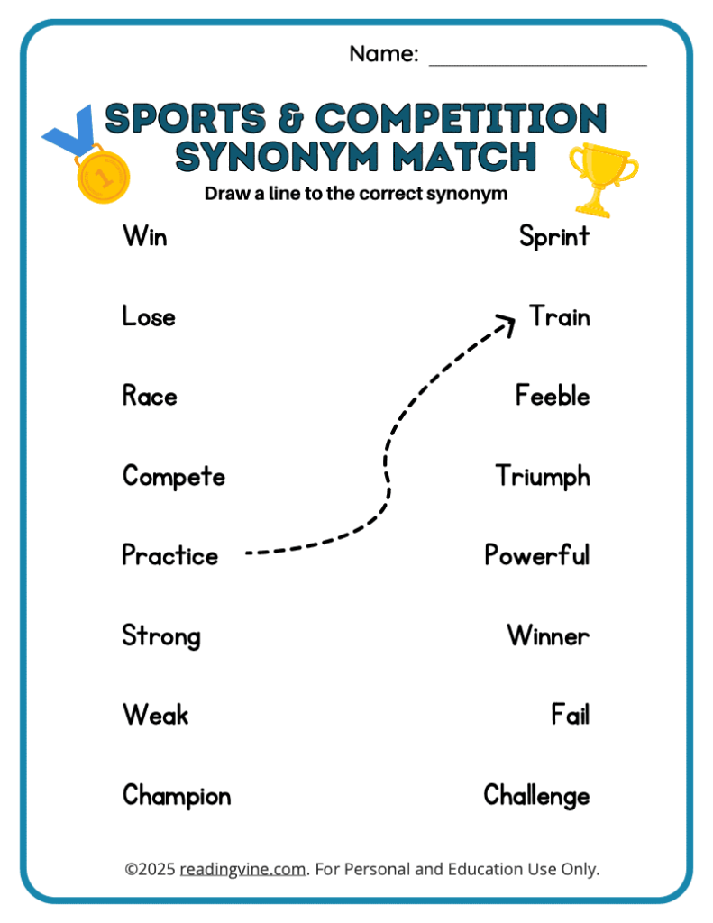 Sports and Competition Synonym Match