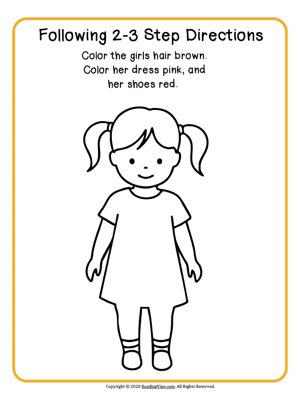 2-3 step directions – Color Hair, Dress and Shoes