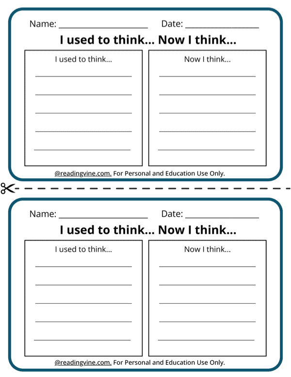 I Used To Think (Half Page)
