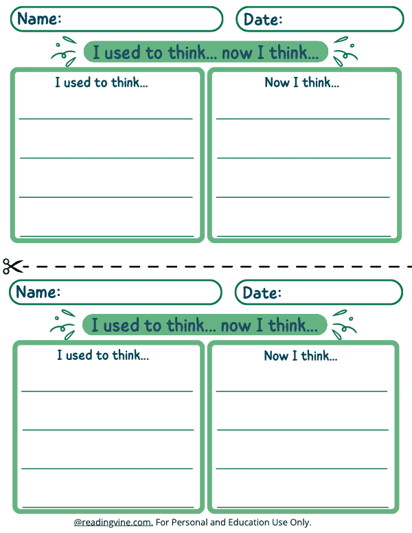 I Used To Think – Half Page (Green Themed)