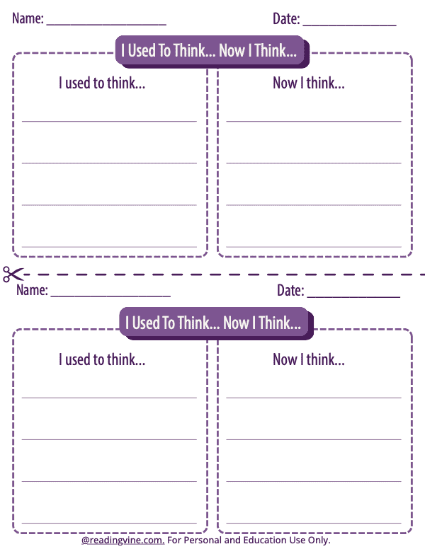 I Used To Think Half Page (Purple Theme)
