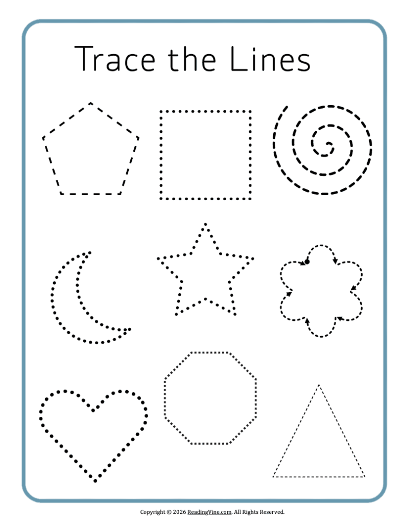 Trace the Different Shapes