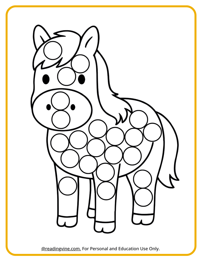 Horse Dot Marker Activity