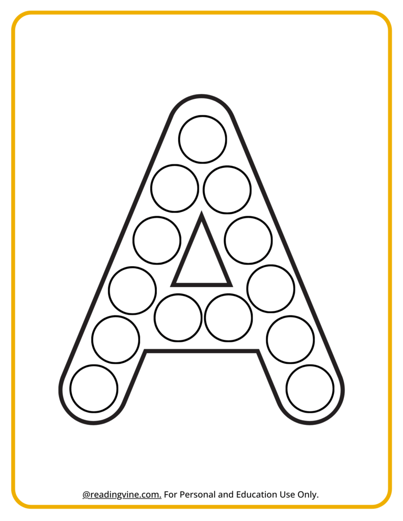 Letter A Dot Marker Activity
