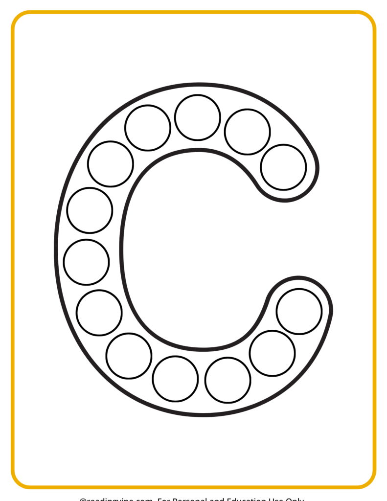 Letter C Dot Marker Activity