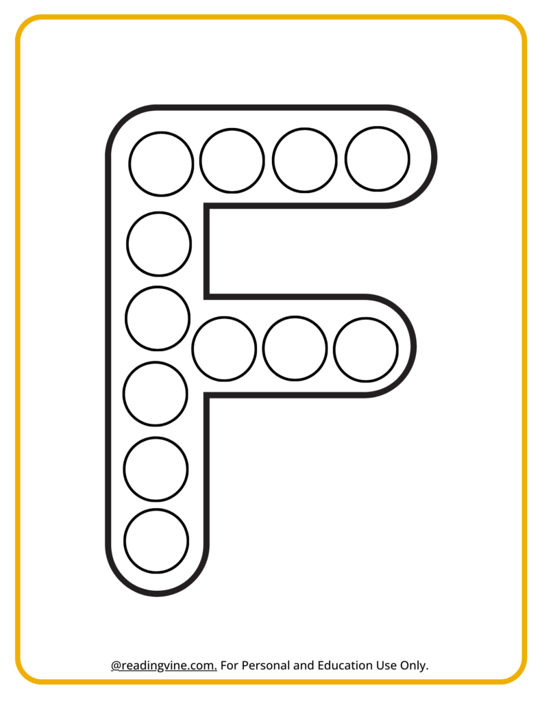 Letter F Dot Marker Activity