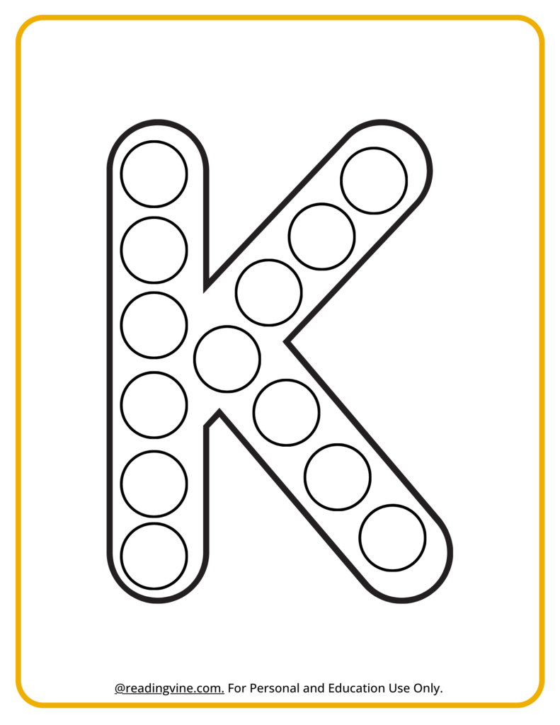 Letter K Dot Marker Activity