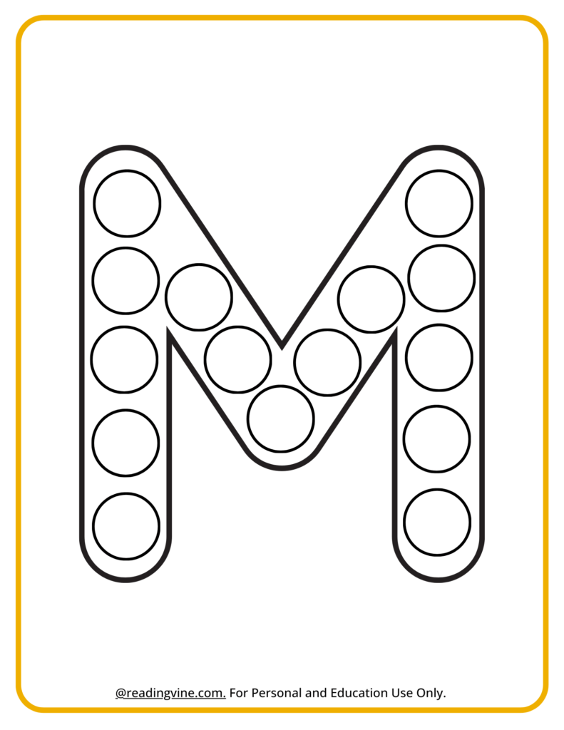 Letter M Dot Marker Activity