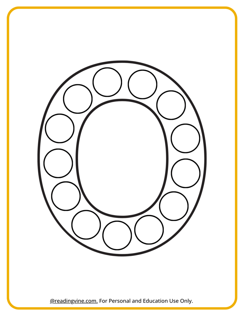 Letter O Dot Marker Activity