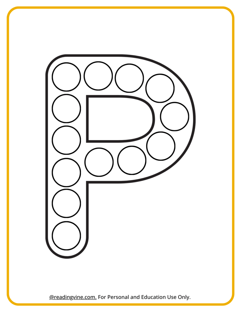 Letter P Dot Marker Activity