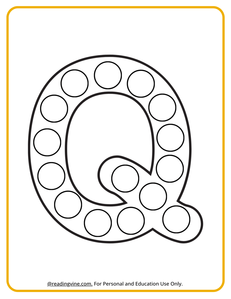 Letter Q Dot Marker Activity
