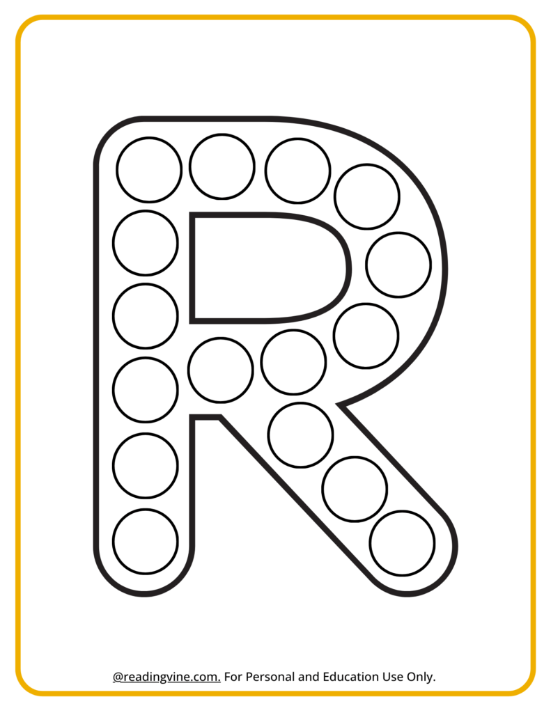 Letter R Dot Marker Activity