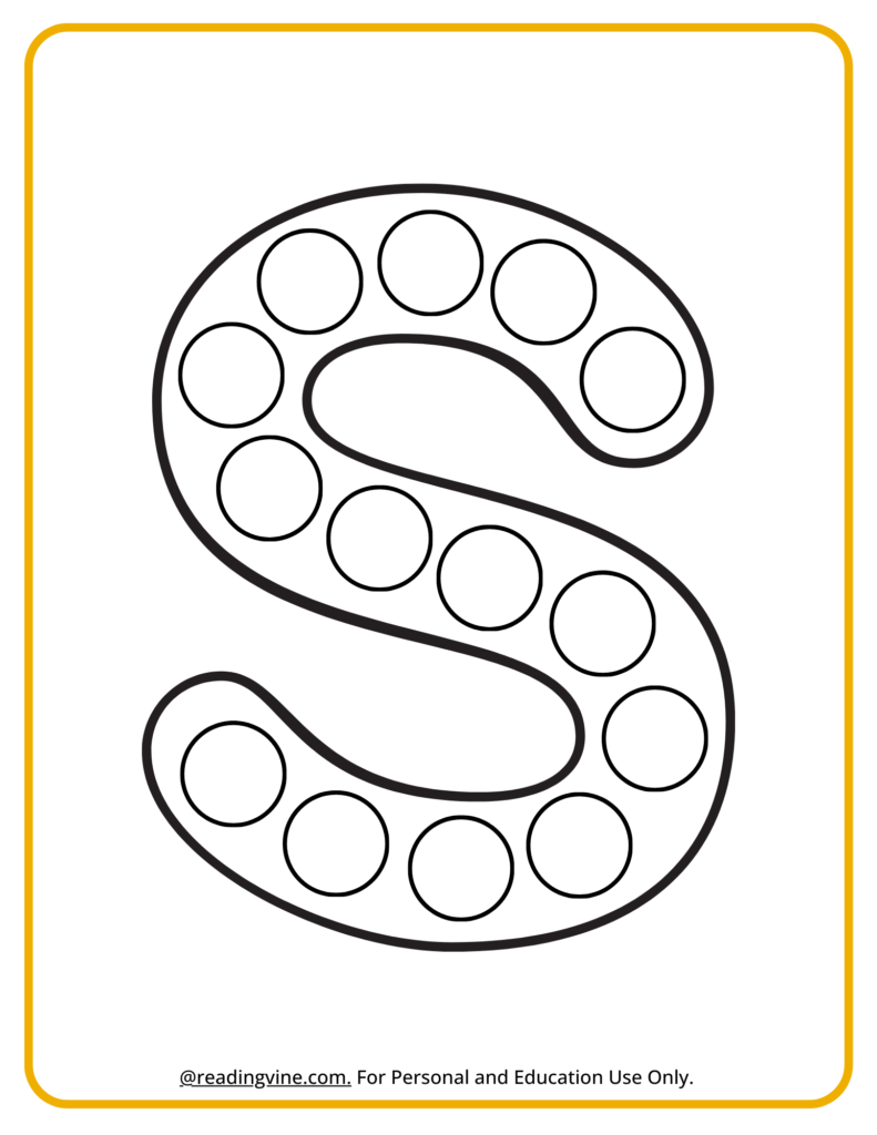 Letter S Dot Marker Activity