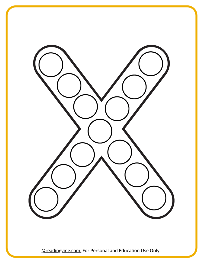 Letter X Dot Marker Activity