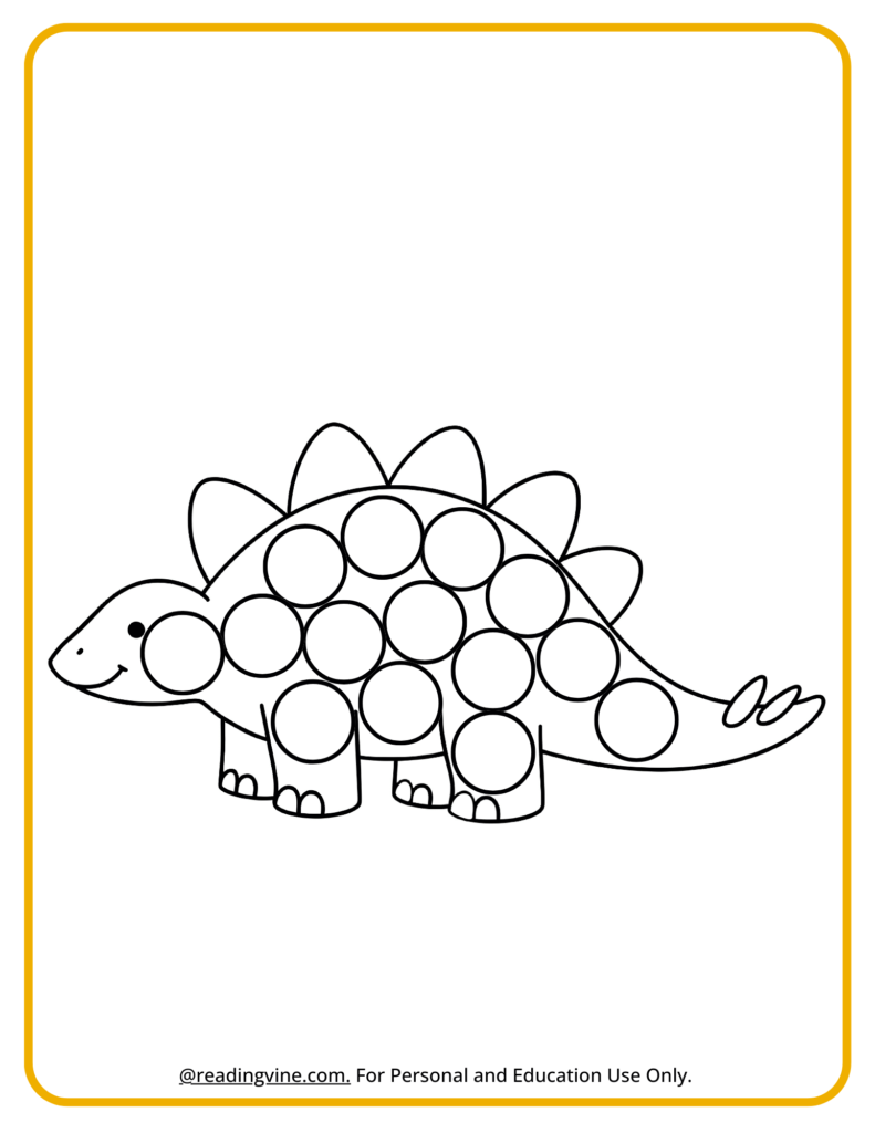Stegosaurus Dot Marker Activity