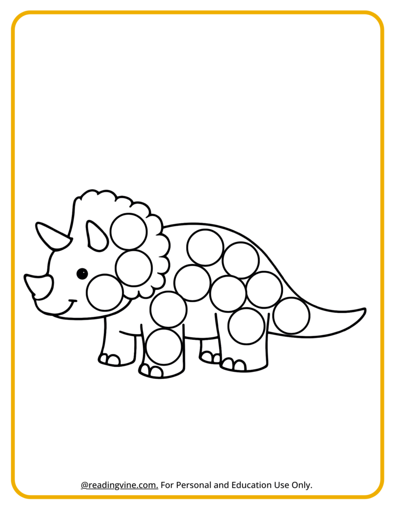 Triceratops Dot Marker Activity